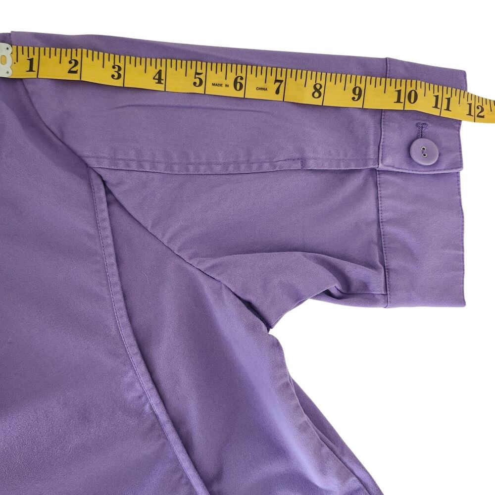 Coldwater Creek Purple Short Sleeved Cotton Blazer Unlined Size 12 - Picture 9 of 9